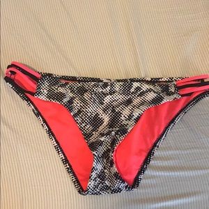 Black and pink swim bottoms